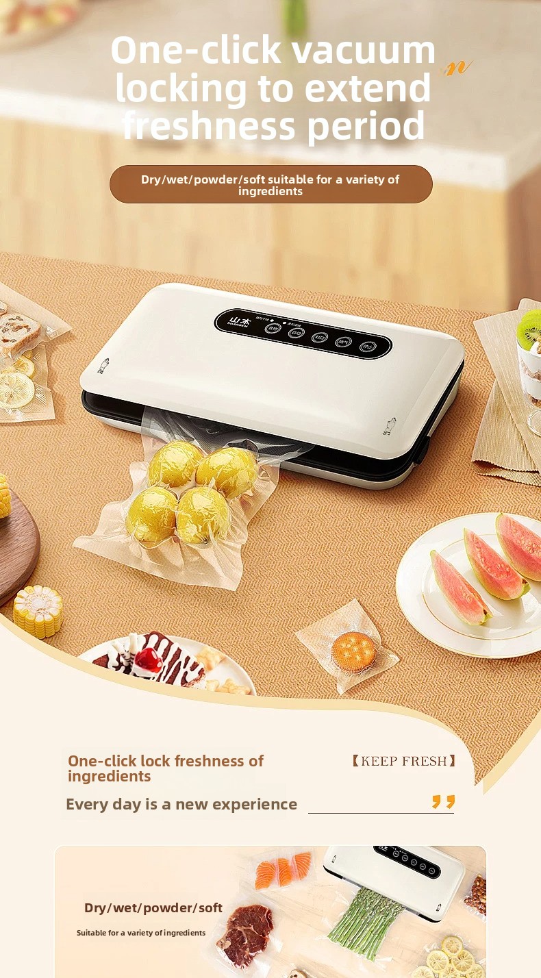Food Vacuum Sealer - Mini Vacuüm Verzegelmachine Automatische Huishoudelijke Voedselverzegelmachine