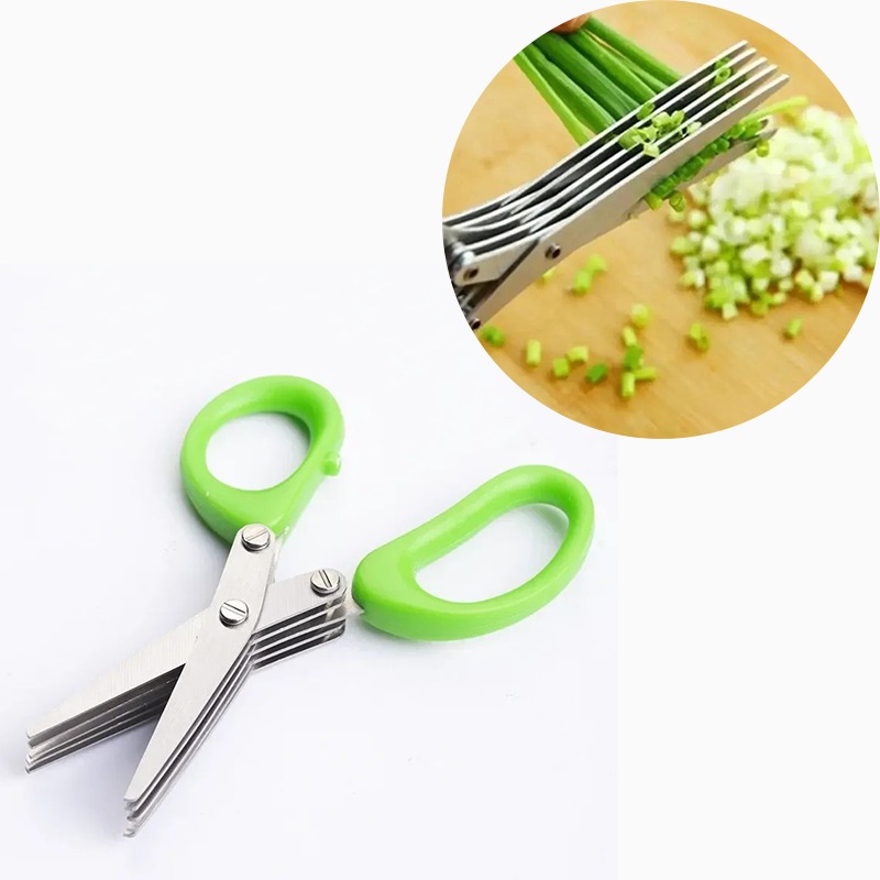 Herb Scissors 5 Blade - Tijdbesparende kruidenschaar met 5 messen, roestvrij