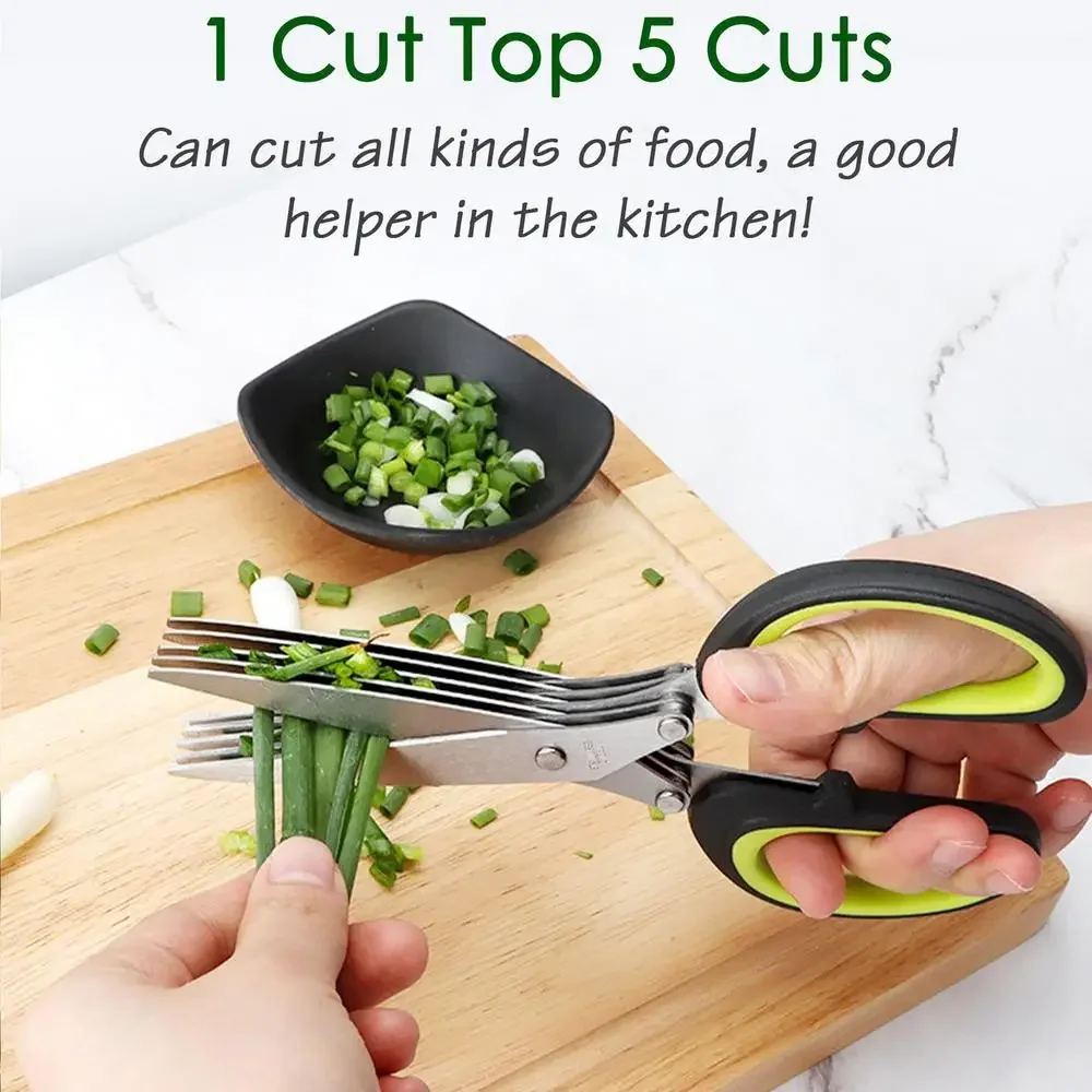 Herb Scissors 5 Blade - Meerlaagse schaar Keukenschaar 5-bladen Roestvrij staal