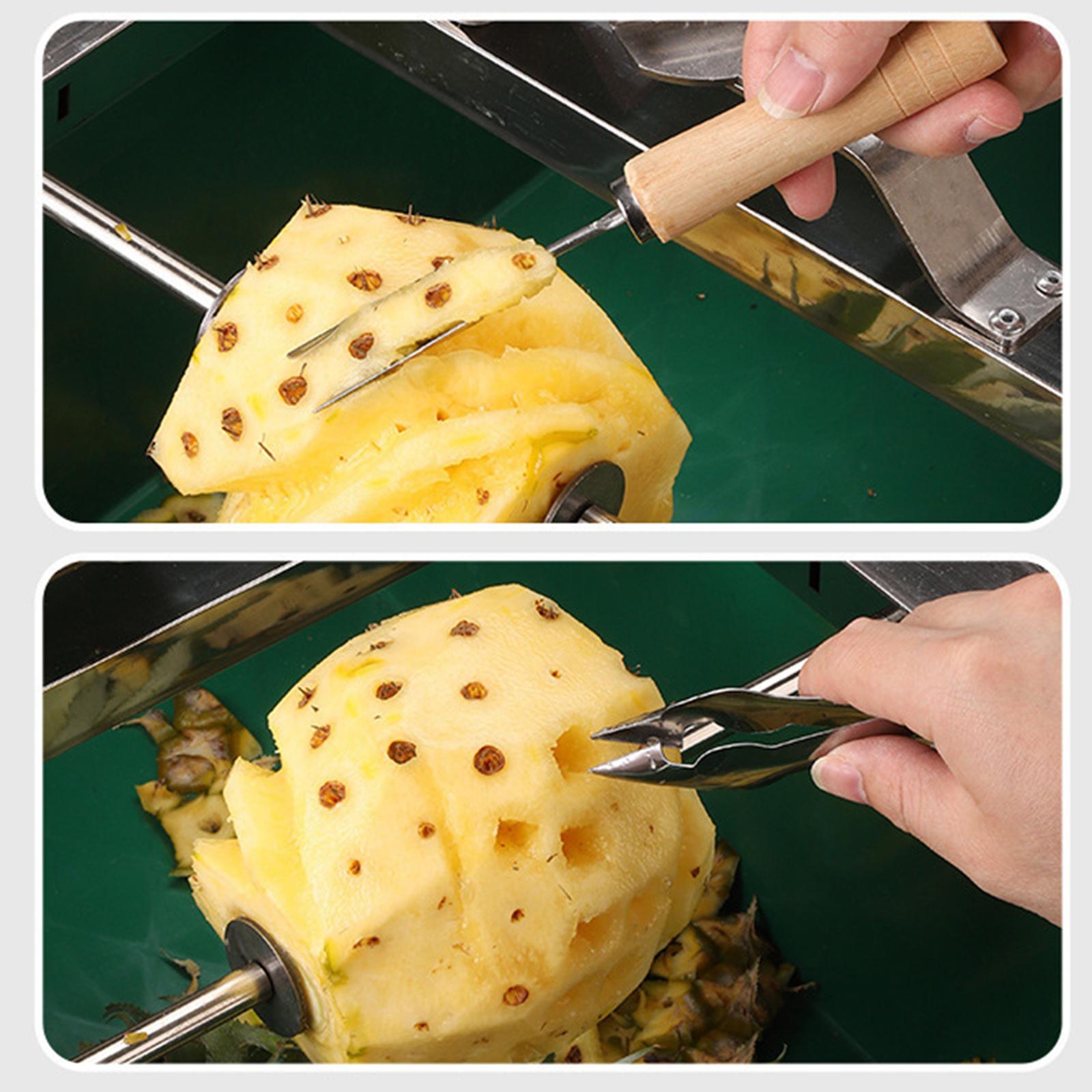 Kitchen Gadgets Store - Ananas Schilgereedschap Robuuste roestvrijstalen snijder Verwijderbare