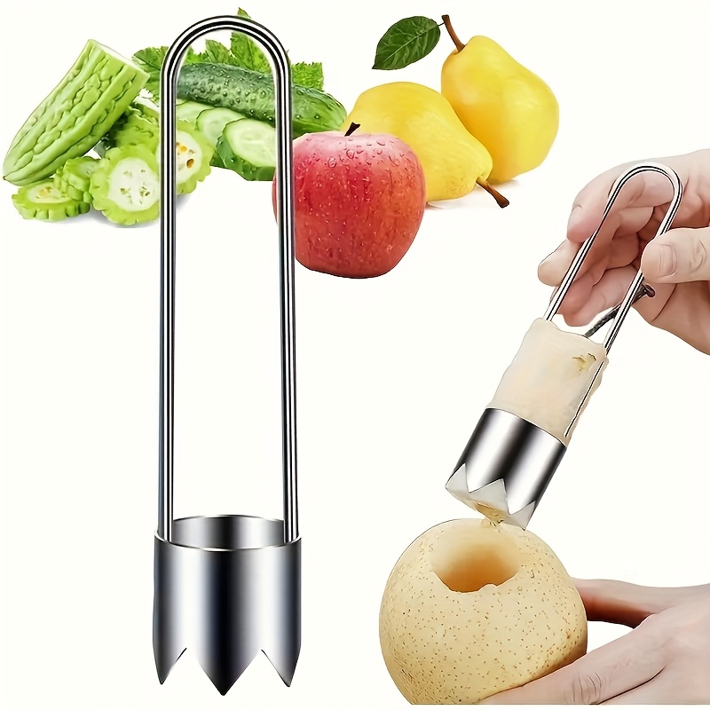 Kitchen Gadgets And Accessories - Roestvrijstalen fruit- en groentepitverwijderaar, paprika-zaadverwijderaar, appel-
