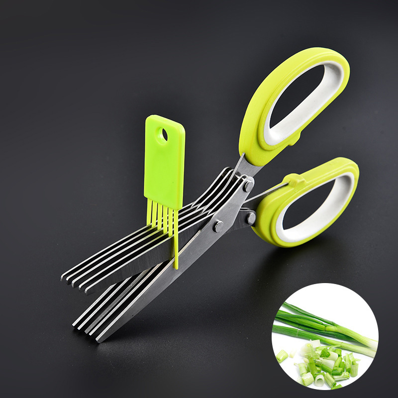 Herb Scissors 5 Blade - Kruidenschaar Roestvrij staal 5-blads keukenschaar Huishoudelijke