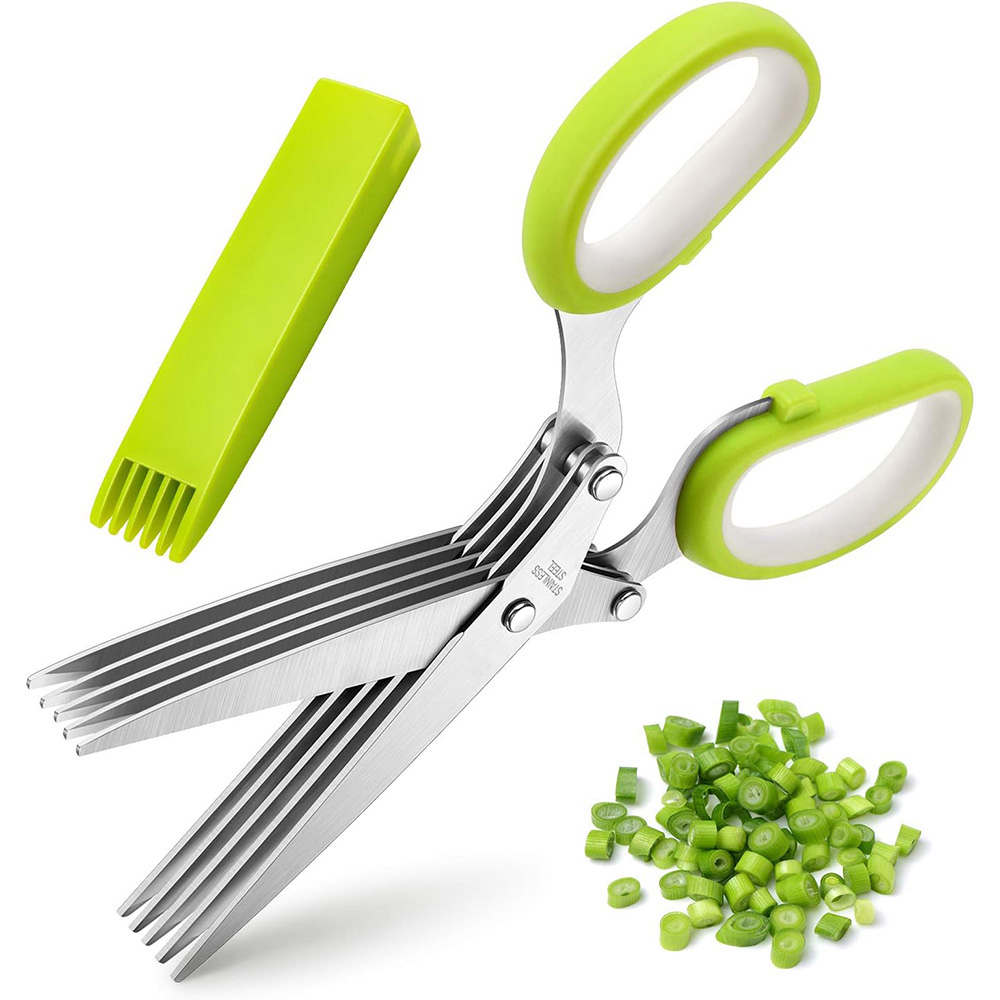 Herb Scissors 5 Blade - Kruidenschaar Roestvrij staal 5-bladige keukenschaar Gehakt