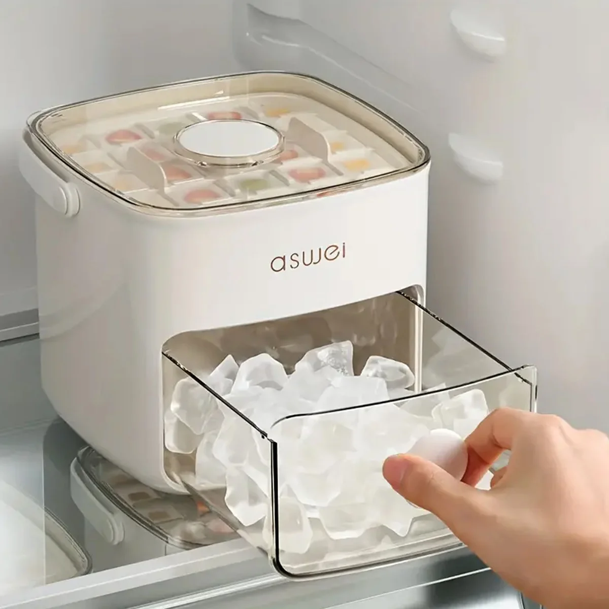 Kitchen Gadgets Essential - Extra grote 48-ijsblokjesmachine met Easy Glide