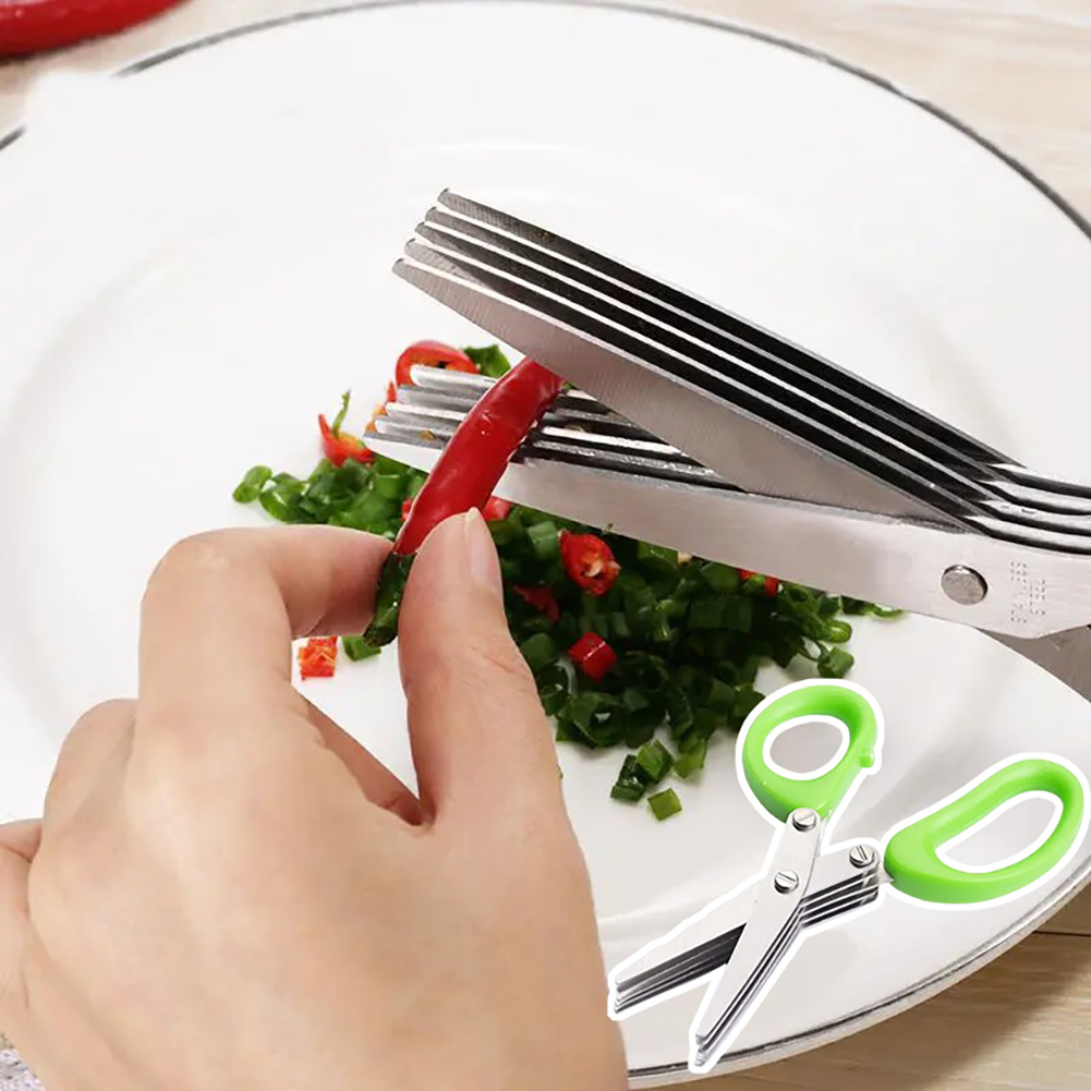 Roestvrijstalen kruidenschaar  - Herb Scissors 5 Blade recensie en prijs