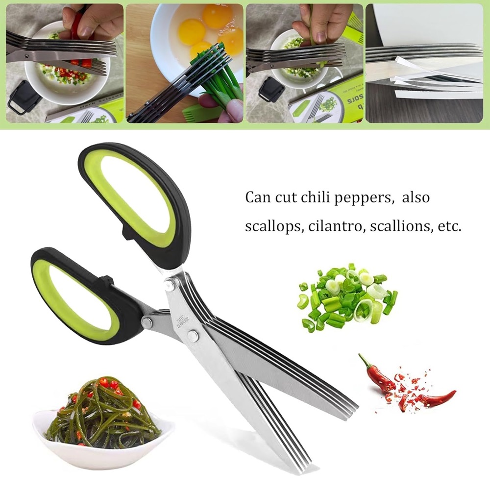 Meerlaagse schaar Keukenschaar - Herb Scissors 5 Blade recensie en prijs