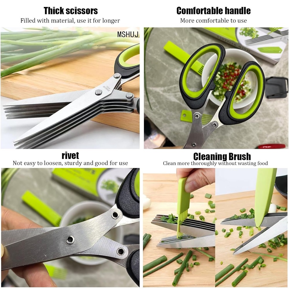 Meerlaagse schaar Keukenschaar - Herb Scissors 5 Blade recensie en prijs