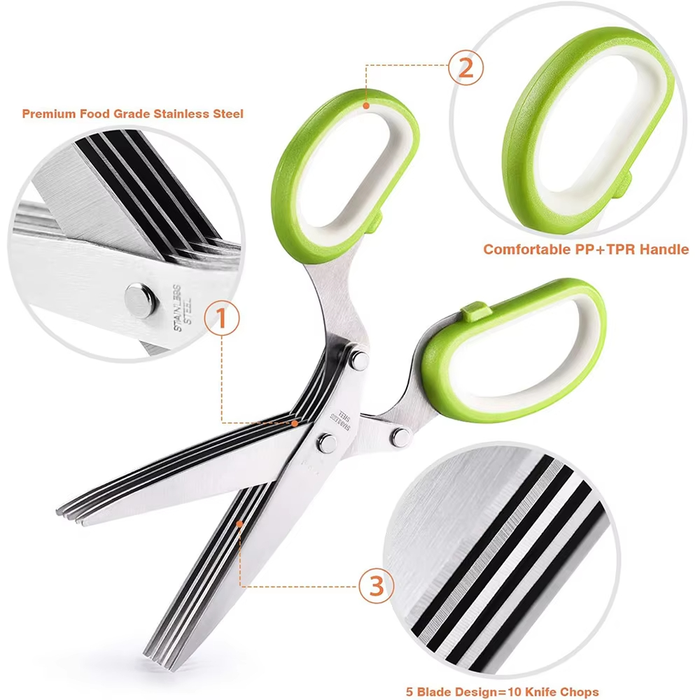 Kruidenschaar Roestvrij staal  - Herb Scissors 5 Blade recensie en prijs